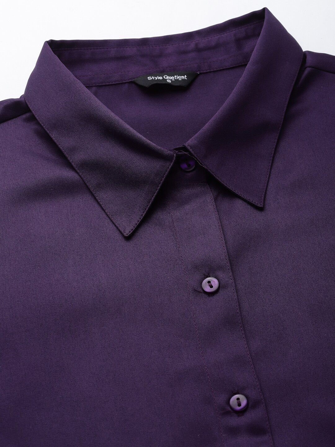 Style Quotient Satin Finish Spread Collar Formal Shirt