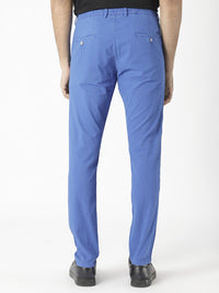 RARE RABBIT Men Monter Drawstring Striped Pure Cotton Slim Fit Mid Rise Trouser
