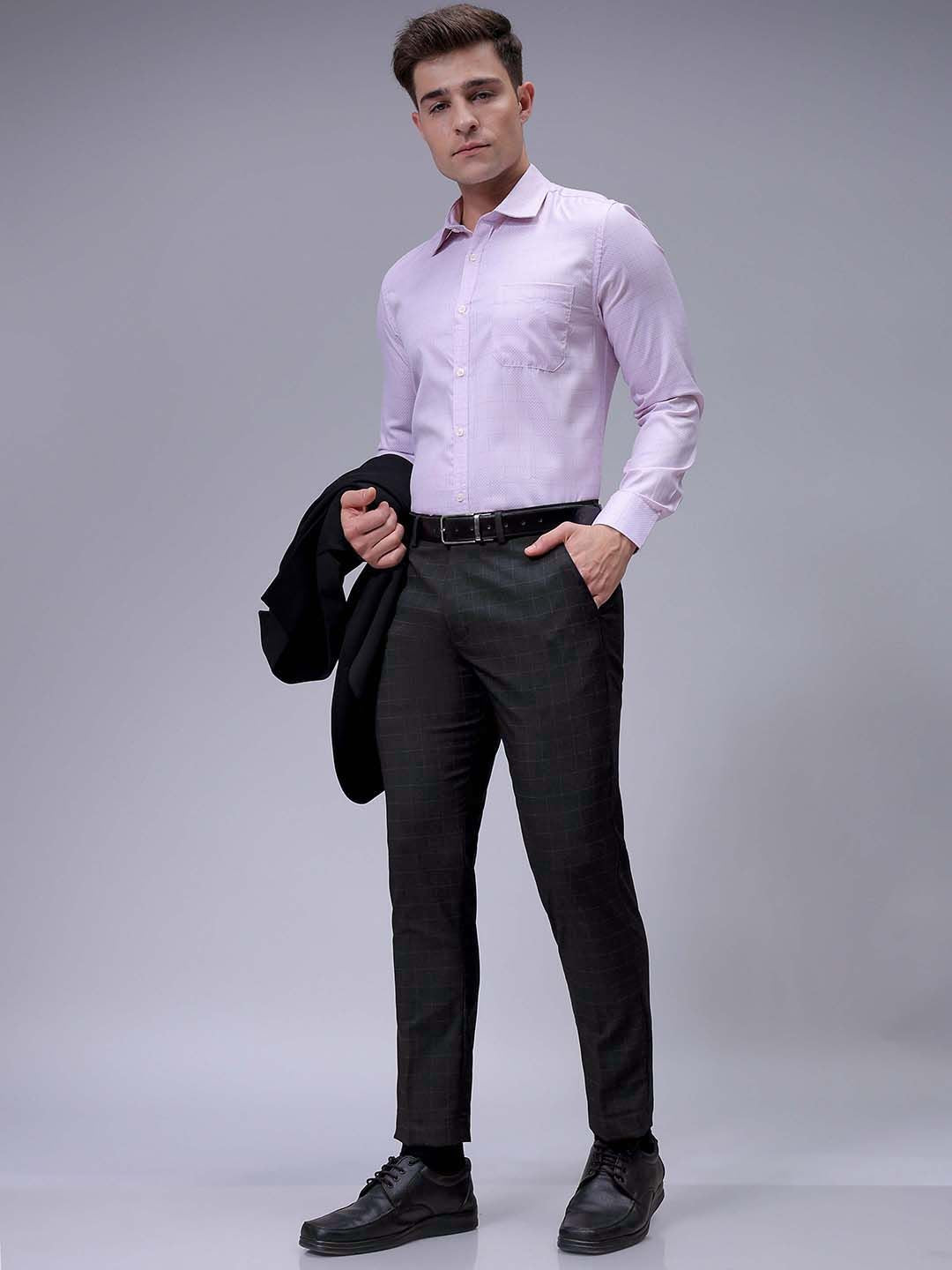 The Indian Garage Co. X Luxe Men Checked Slim Fit Trousers
