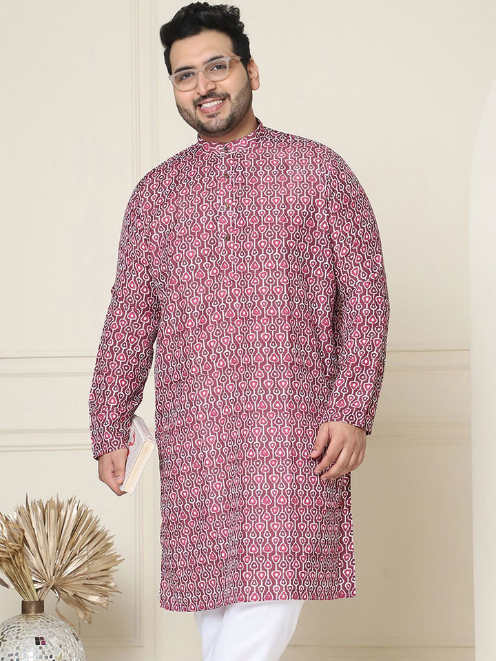 SOJANYA PLUS Geometric Printed Cotton Kurta