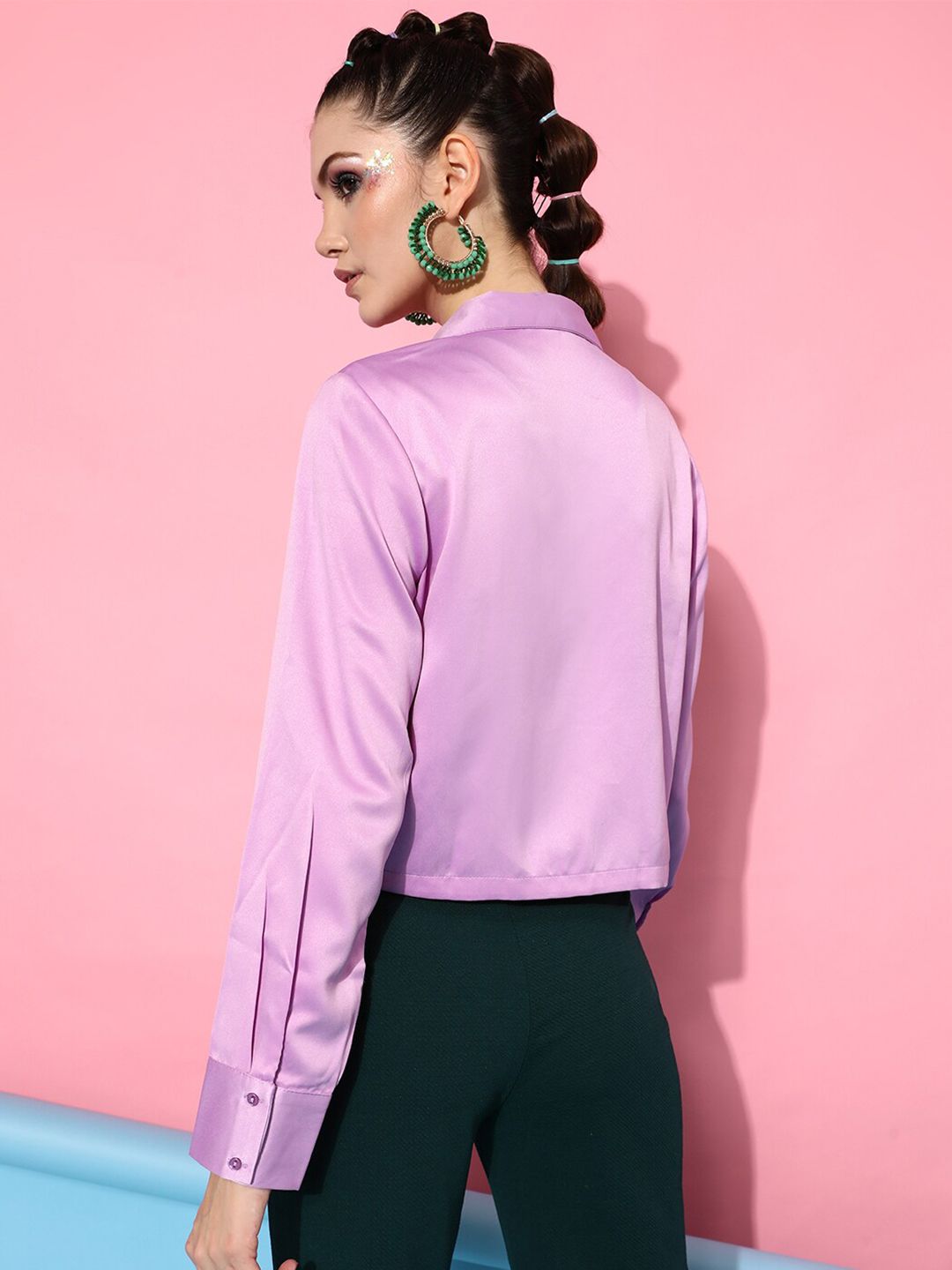 STREET 9 Women Lavender Semiformal Shirt