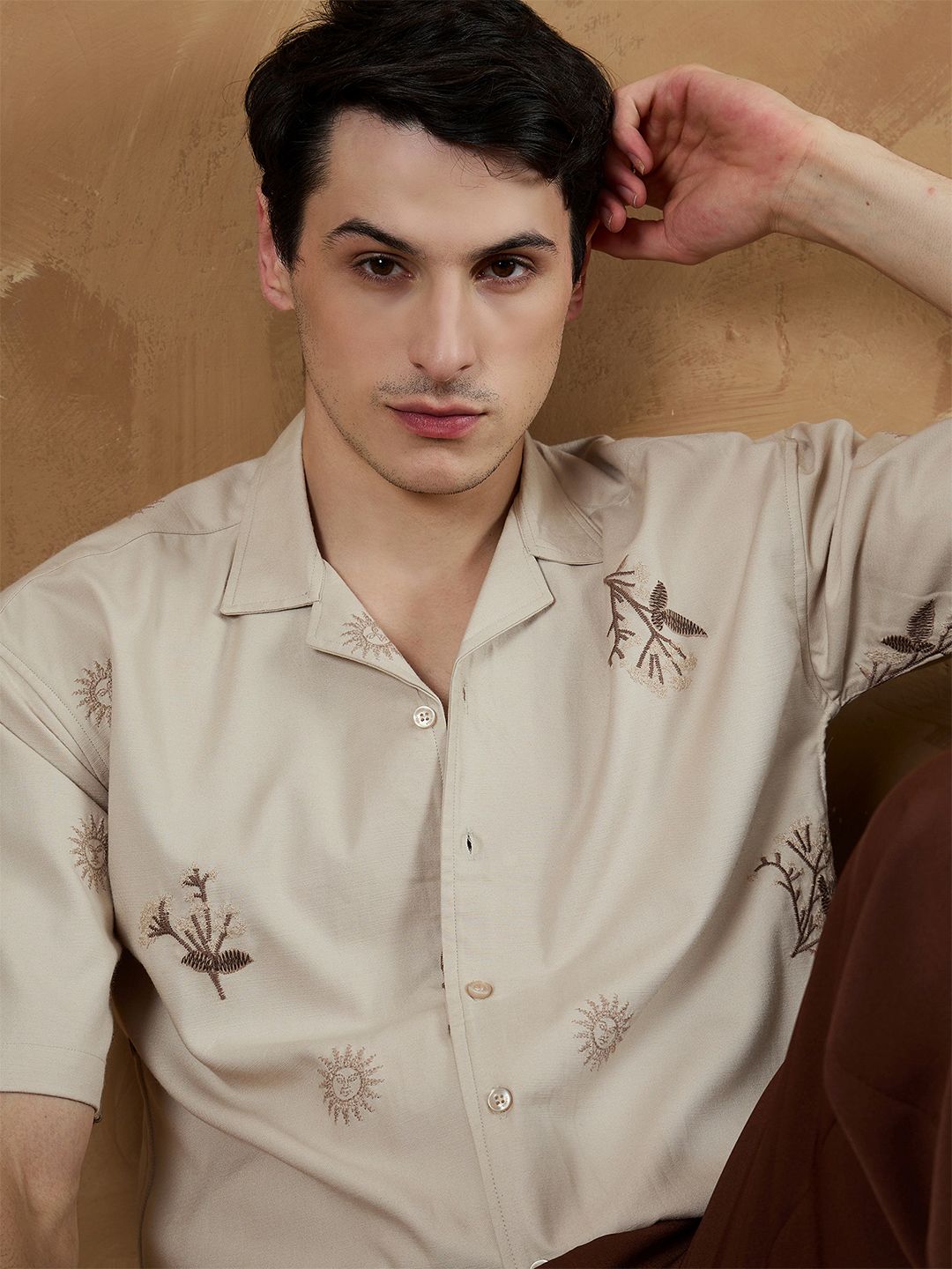 Embroidered Oversized Shirt