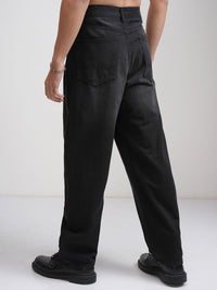 HIGHLANDER Men Loose Baggy Fit Mid-Rise Light Fade Cotton Jeans