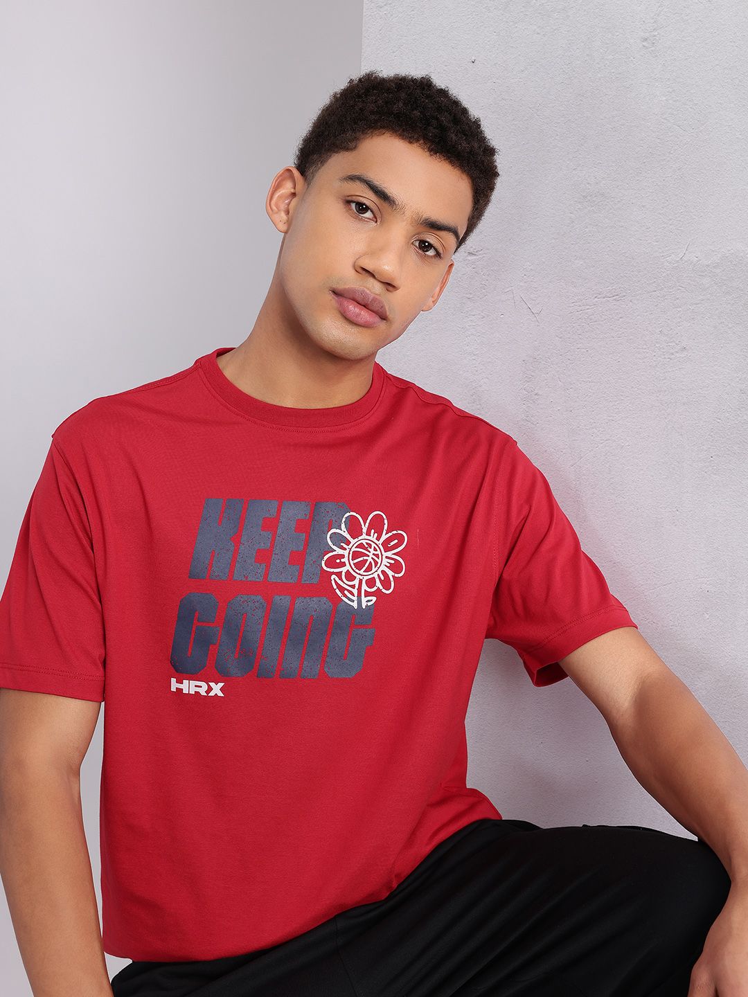 HRX by Hrithik Roshan Typography Printed T-shirt