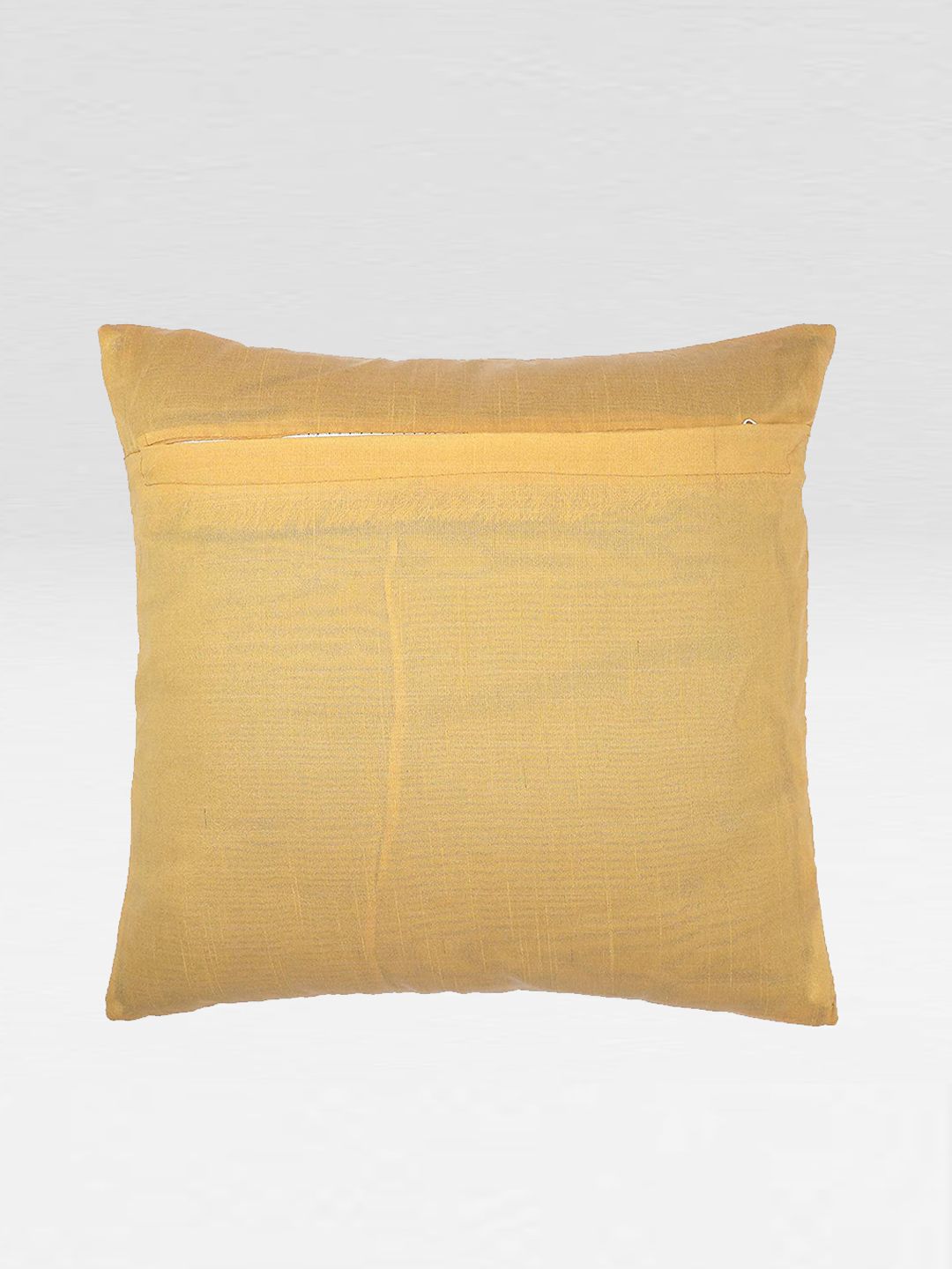 STITCHNEST Yellow & Purple Set of 5 Ethnic Motifs Square Cushion Covers