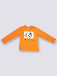 Moms Love Infant Boys Peanuts Printed Cotton T-shirt with Trousers
