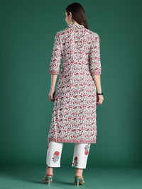 Indo Era Paisley Printed Pure Cotton Kurta with Trousers