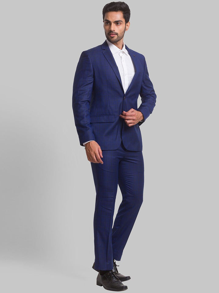 Park Avenue Men Checked Single-Breasted Super Slim-Fit 2-Piece Formal Suit