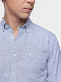 Sambungan Perancis Lelaki Slim Fit berjalur baju kasta tulen