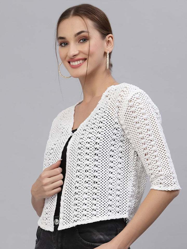 Style Quotient Women White Shrug