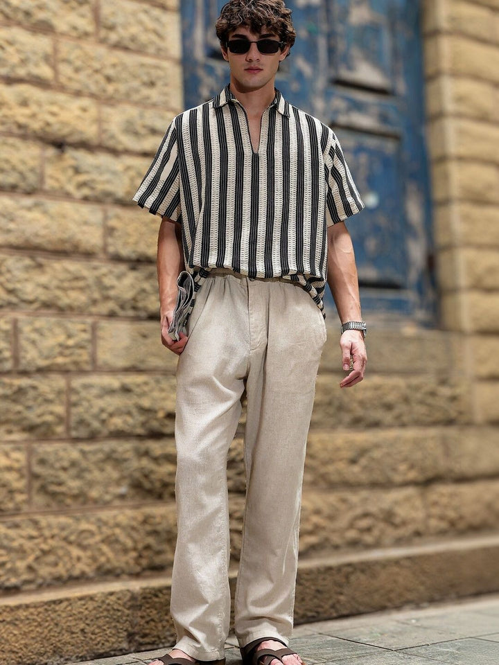Eszett Men Classic Striped Casual Shirt