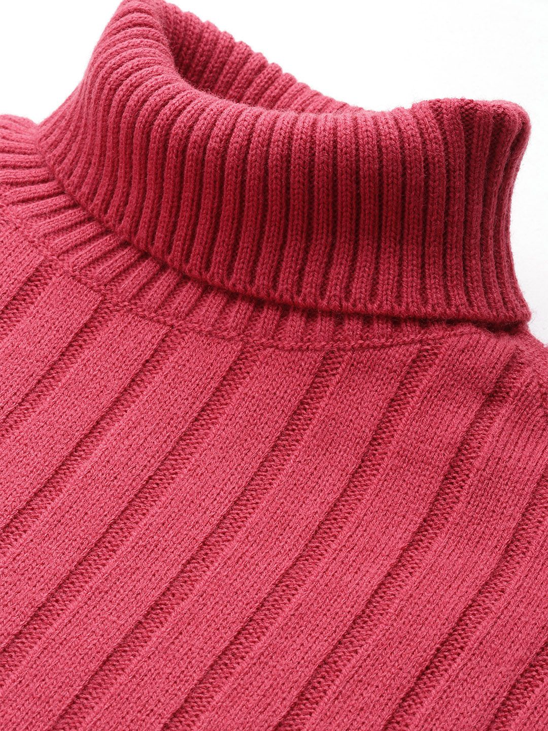 DressBerry Turtle Neck Self-Striped Pullover