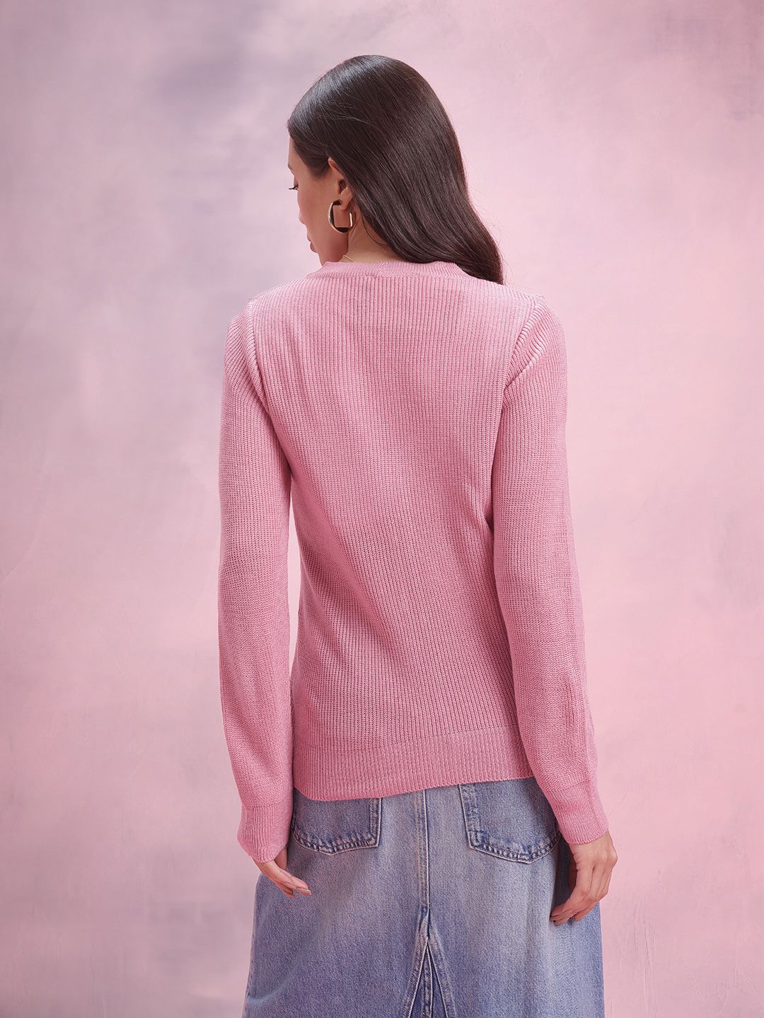 DressBerry Embroidered Acrylic Cardigan