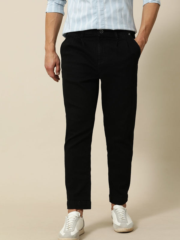 Mr Bowerbird Men Black Solid Stretchable Casual Jeans