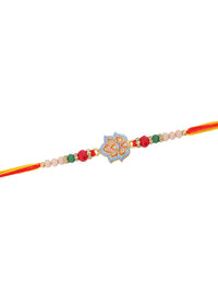 Voylla Enameled Designer Beaded Thread Rakhi