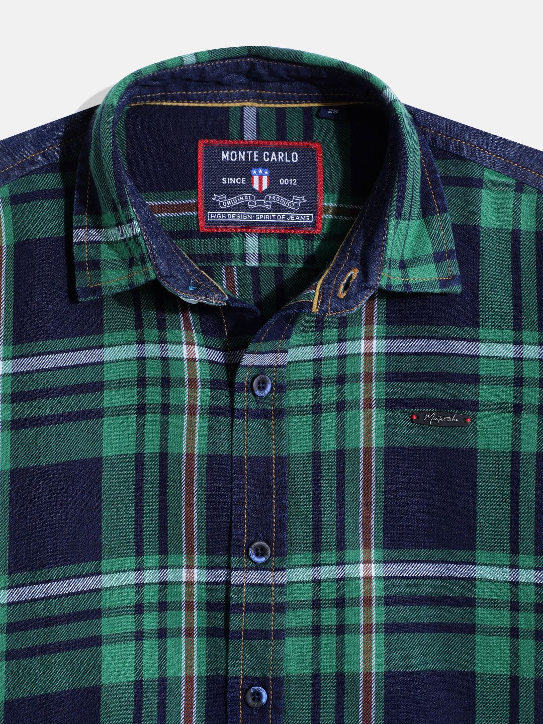 Monte Carlo Boys Tartan Checked Casual Smart Fit Shirt
