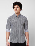 SPYKAR Geometric Printed Spread Collar Cotton Casual Shirt
