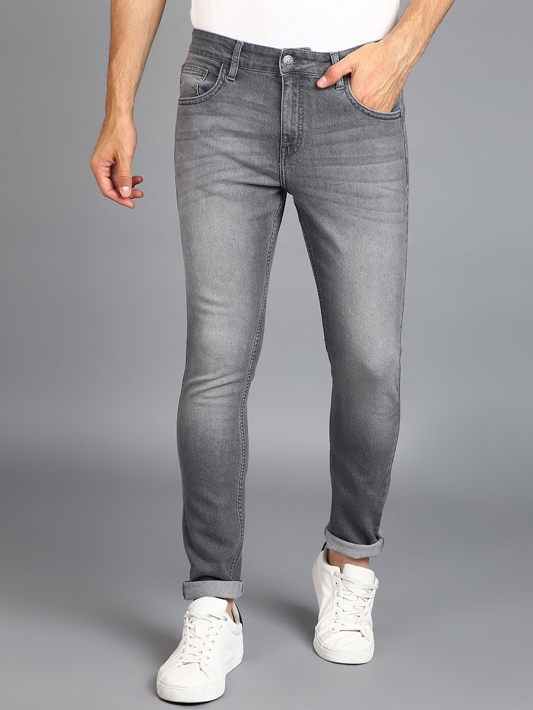 Urbano Fashion Men Clean Look Light Fade Stretchable Jeans