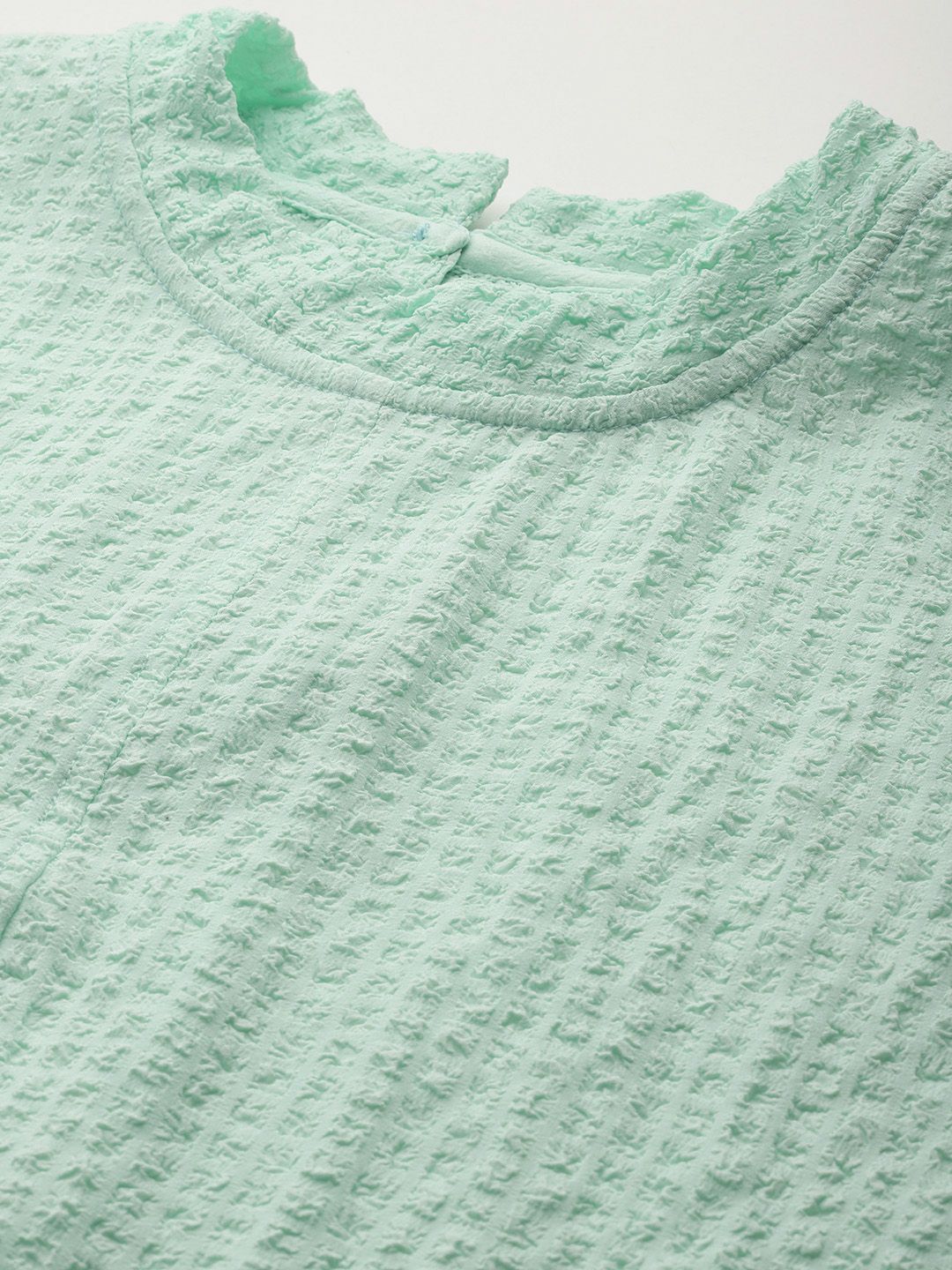 DressBerry Seersucker Extended Sleeves Top