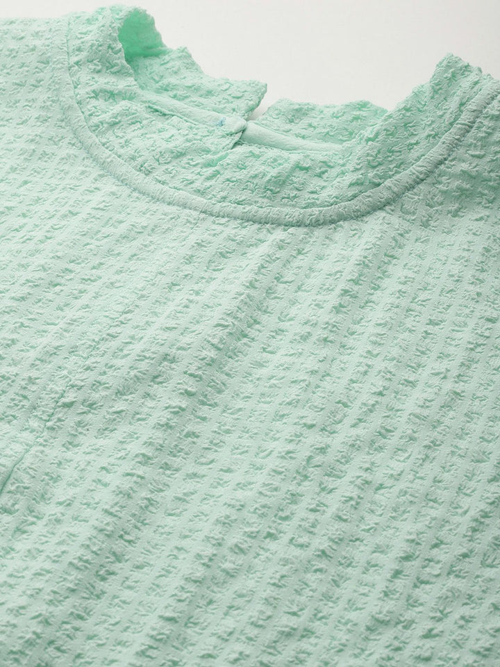 DressBerry Seersucker Extended Sleeves Top