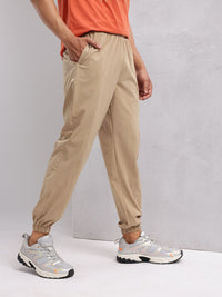 HRX by Hrithik Roshan Men Front Seam Mid-Rise Regular Fit Lifestyle Joggers