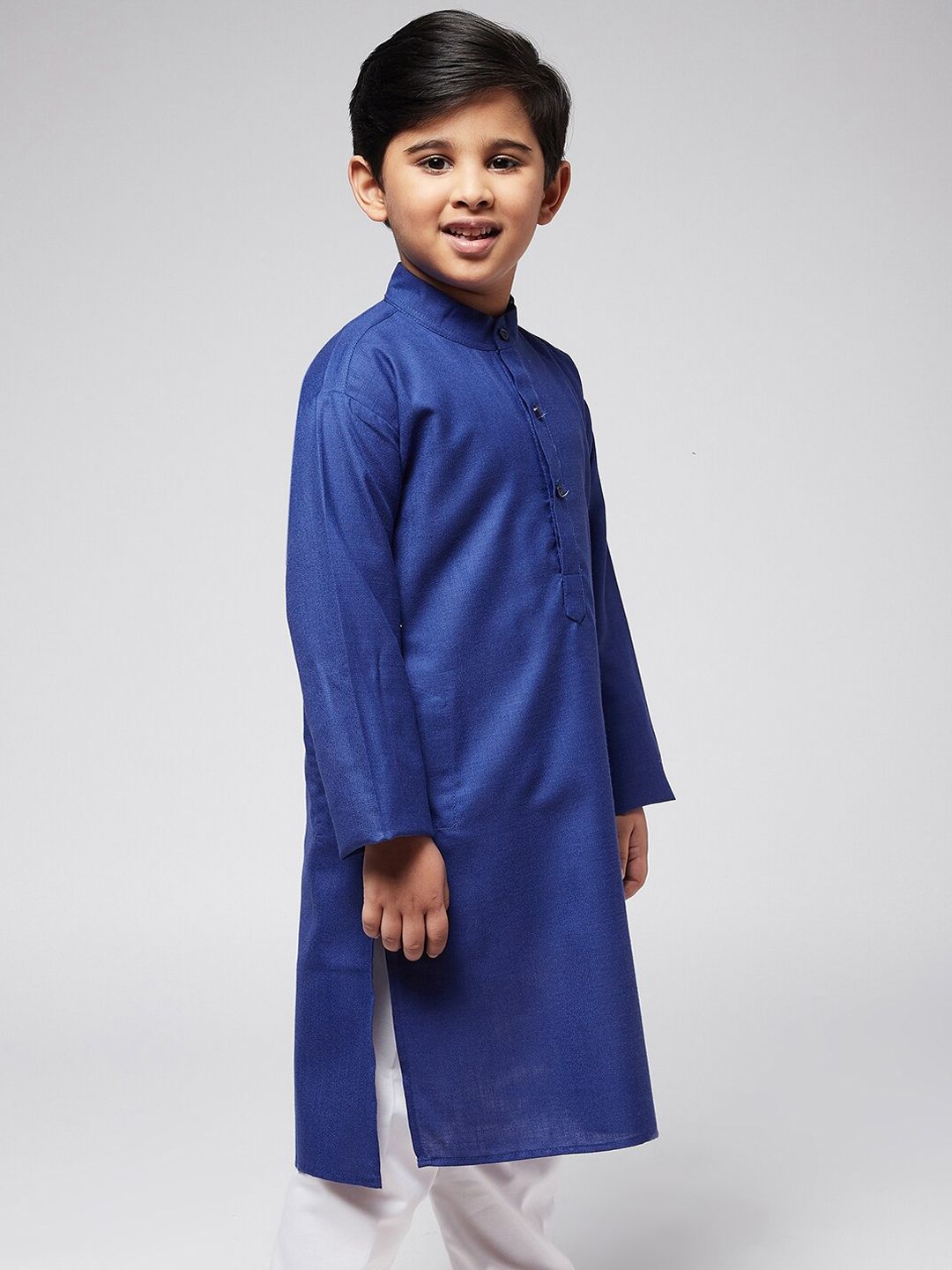 SOJANYA Boys Blue Thread Work Kurta