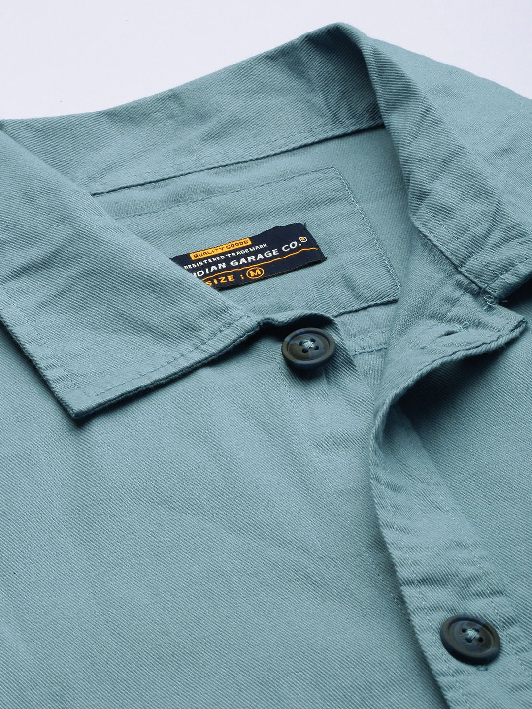 The Indian Garage Co Men Blue Slim Fit Typography Opaque Printed Casual Shirt