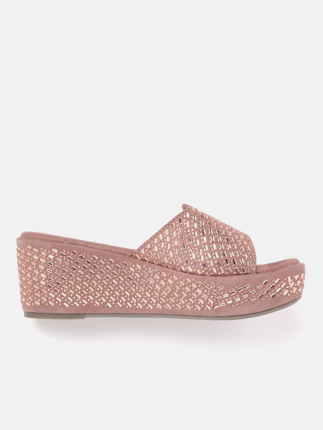 Anouk Embellished Open Back Flatform Heels