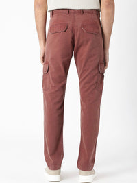 RARE RABBIT Men Inbuil Mid-Rise Slim Fit Cotton Cargo Trouser