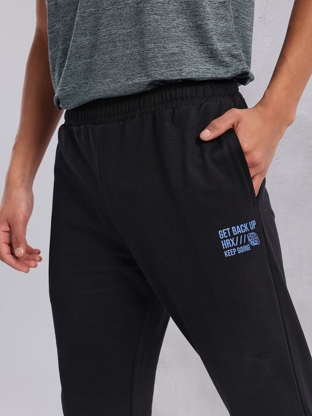HRX by Hrithik Roshan Men Typography Accent Lifestyle Joggers