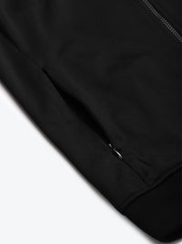 Alcis Men Black Solid Hooded Front-Open Sweatshirt