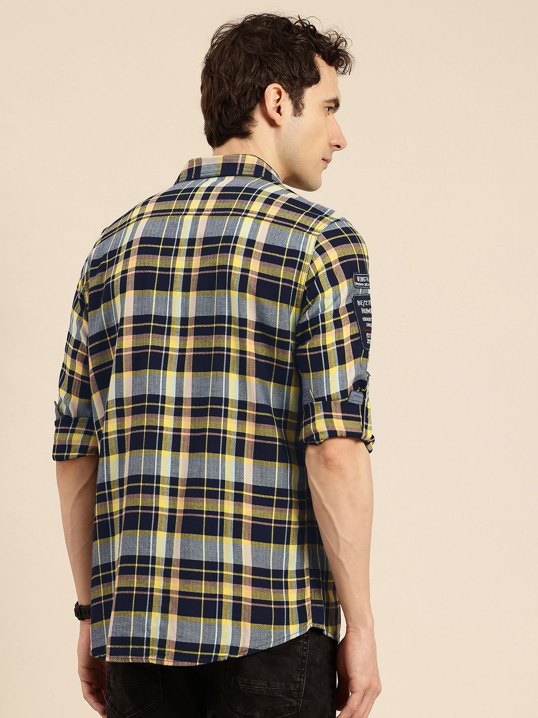Being Human Slim Fit Tartan Checked Casual Shirt