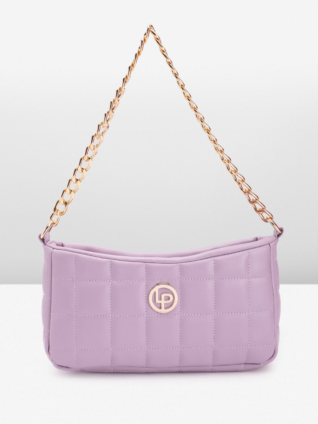 Lino Perros Geometric Textured Structured Shoulder Bag with Quilted Detail