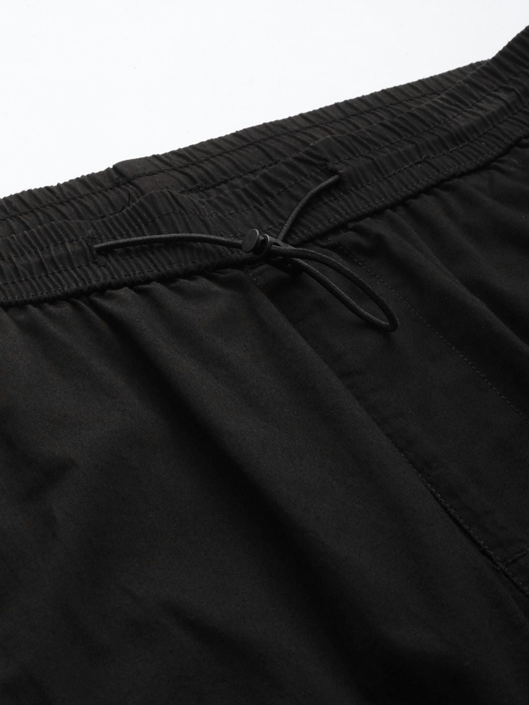 The Indian Garage Co Men Pure Cotton Poplin Toggle Relaxed Fit Cargo Style Joggers