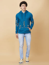 Being Human Printed Hooded Sweatshirt