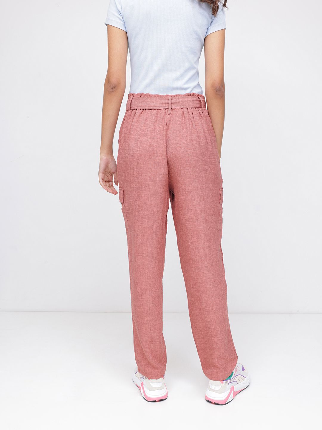 DressBerry Neo Vintage Paperbag Tapered Cargo Pants