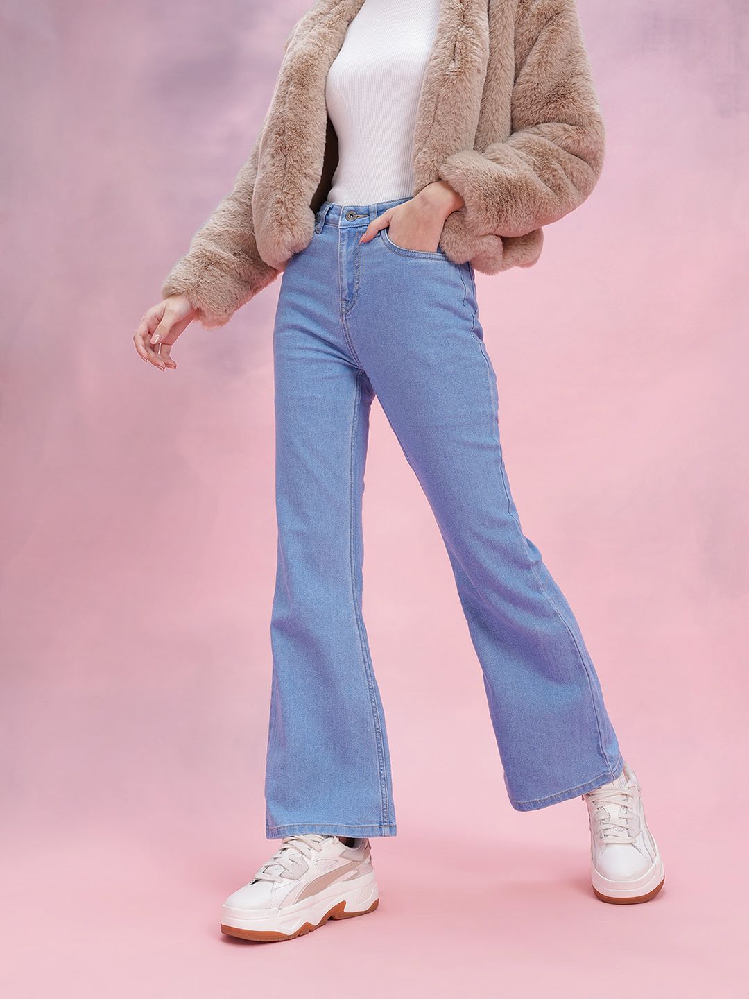 DressBerry Women Bootcut High-Rise Stretchable Jeans
