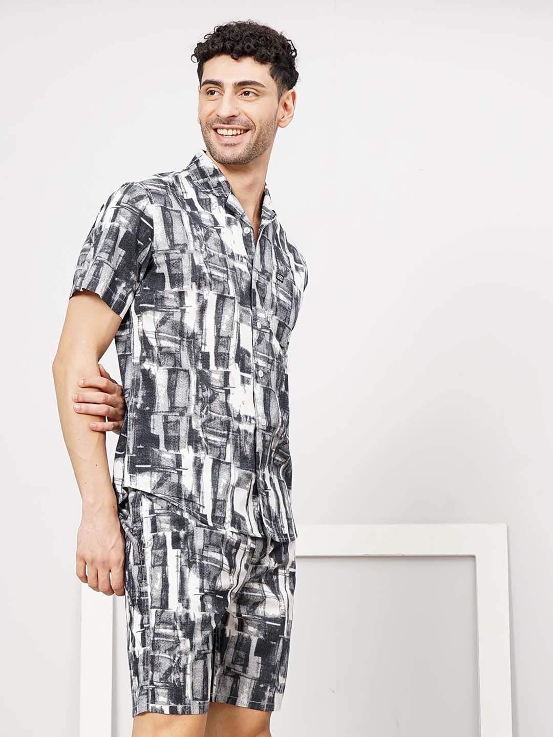 The Indian Garage Co Men Pure Cotton Printed Night suit