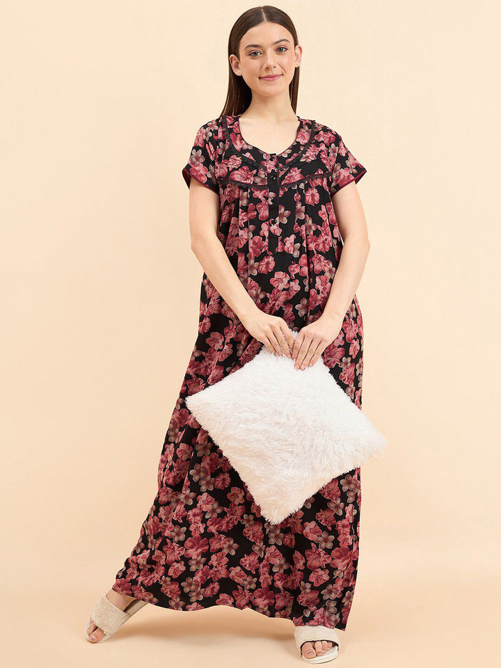 Sweet Dreams Printed Pure Cotton Maxi Nightdress