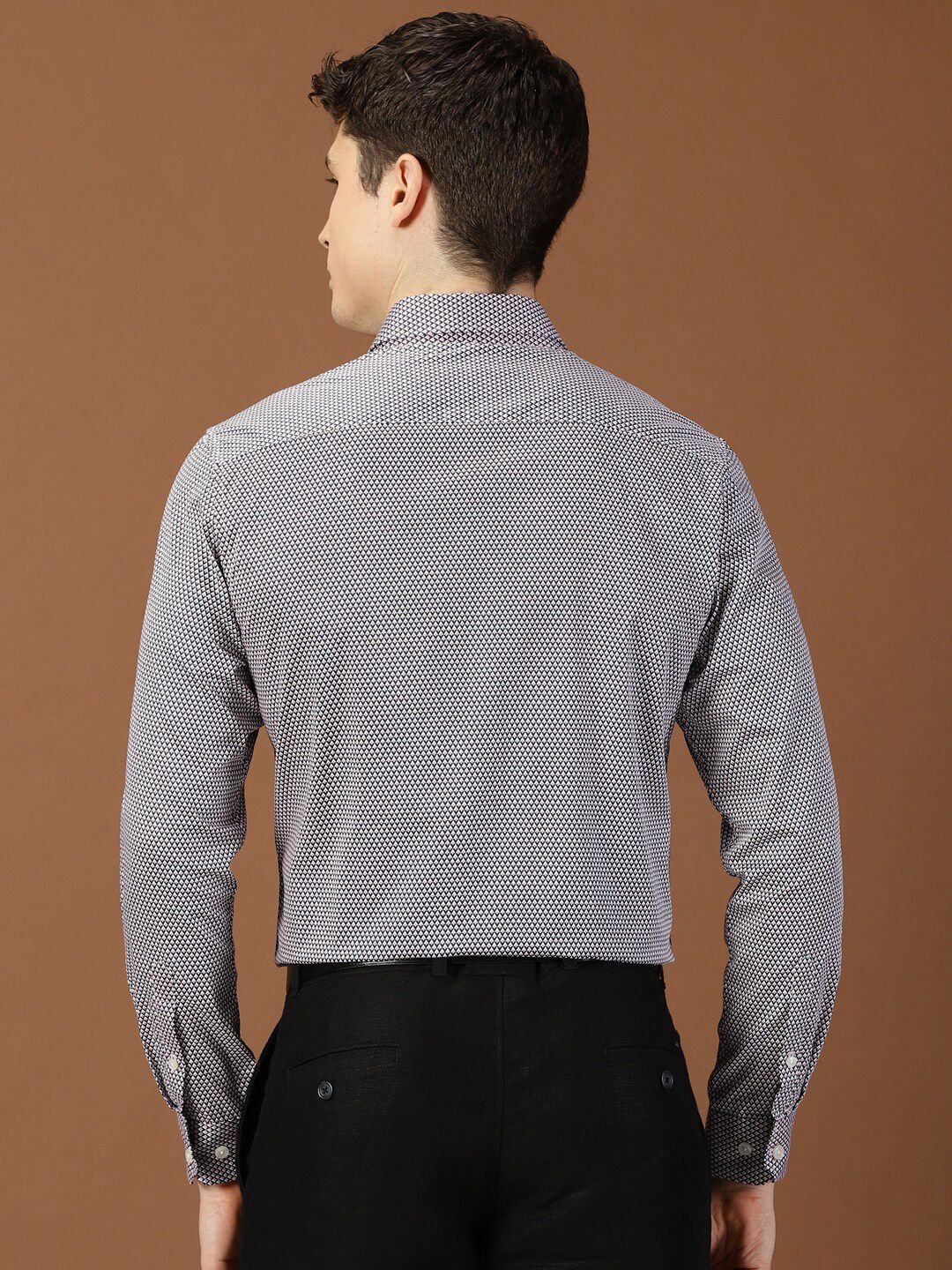 Thomas Scott Classic Slim Fit Micro Ditsy Printed Cotton Formal Shirt
