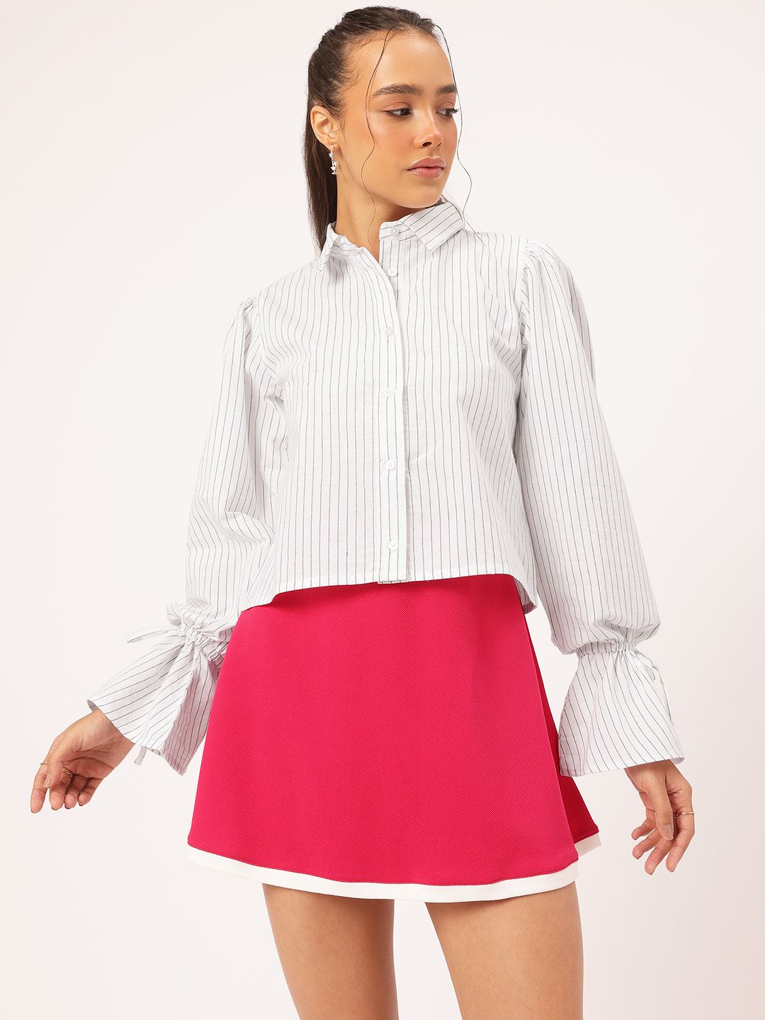DressBerry Elevated Basics Striped Casual Cotton Shirt