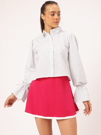 DressBerry Elevated Basics Striped Casual Cotton Shirt