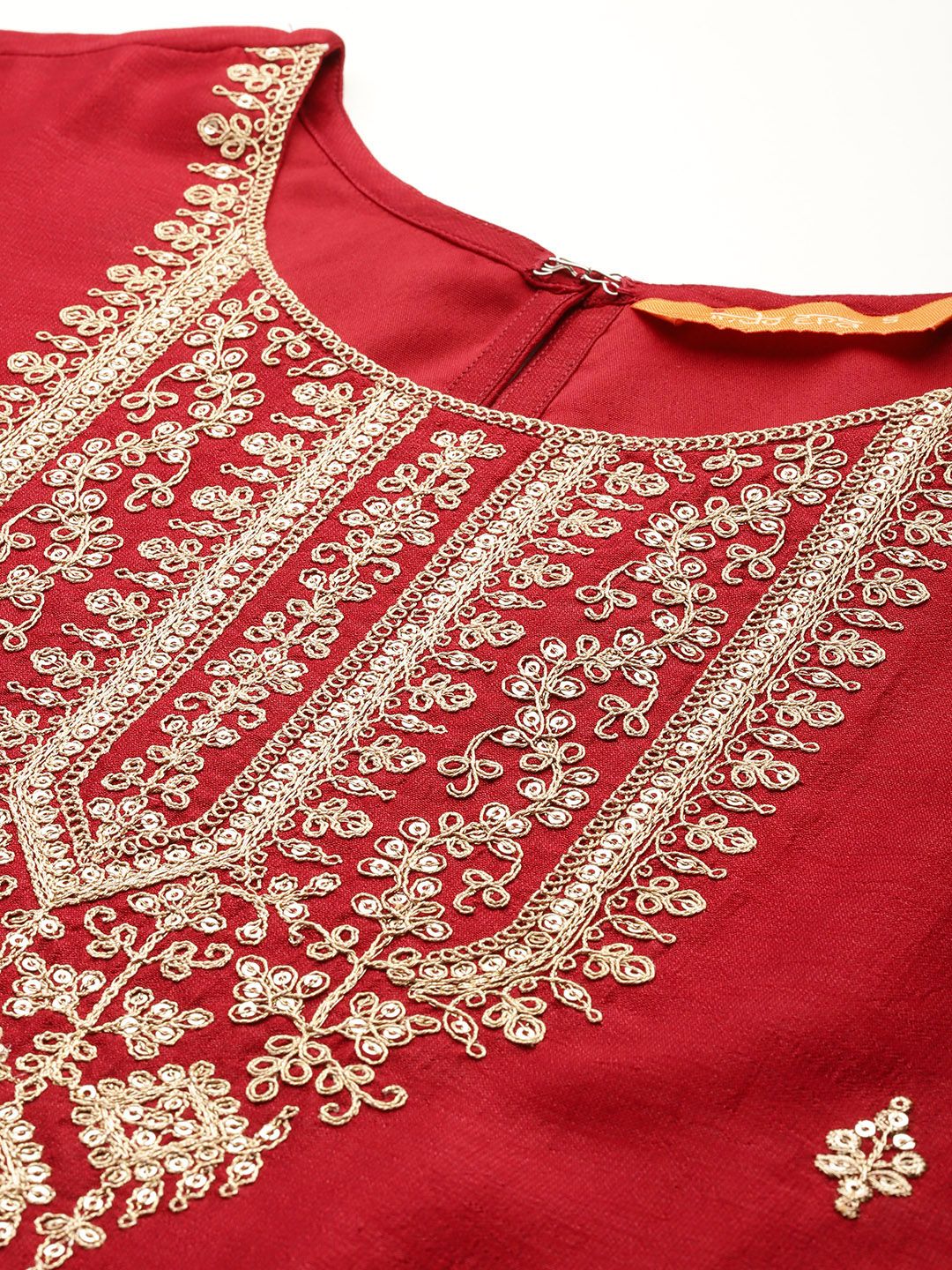 Indo Era Ethnic Motifs Embroidered Sequinned Kurta With Trousers & Dupatta