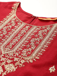 Indo Era Ethnic Motifs Embroidered Sequinned Kurta With Trousers & Dupatta