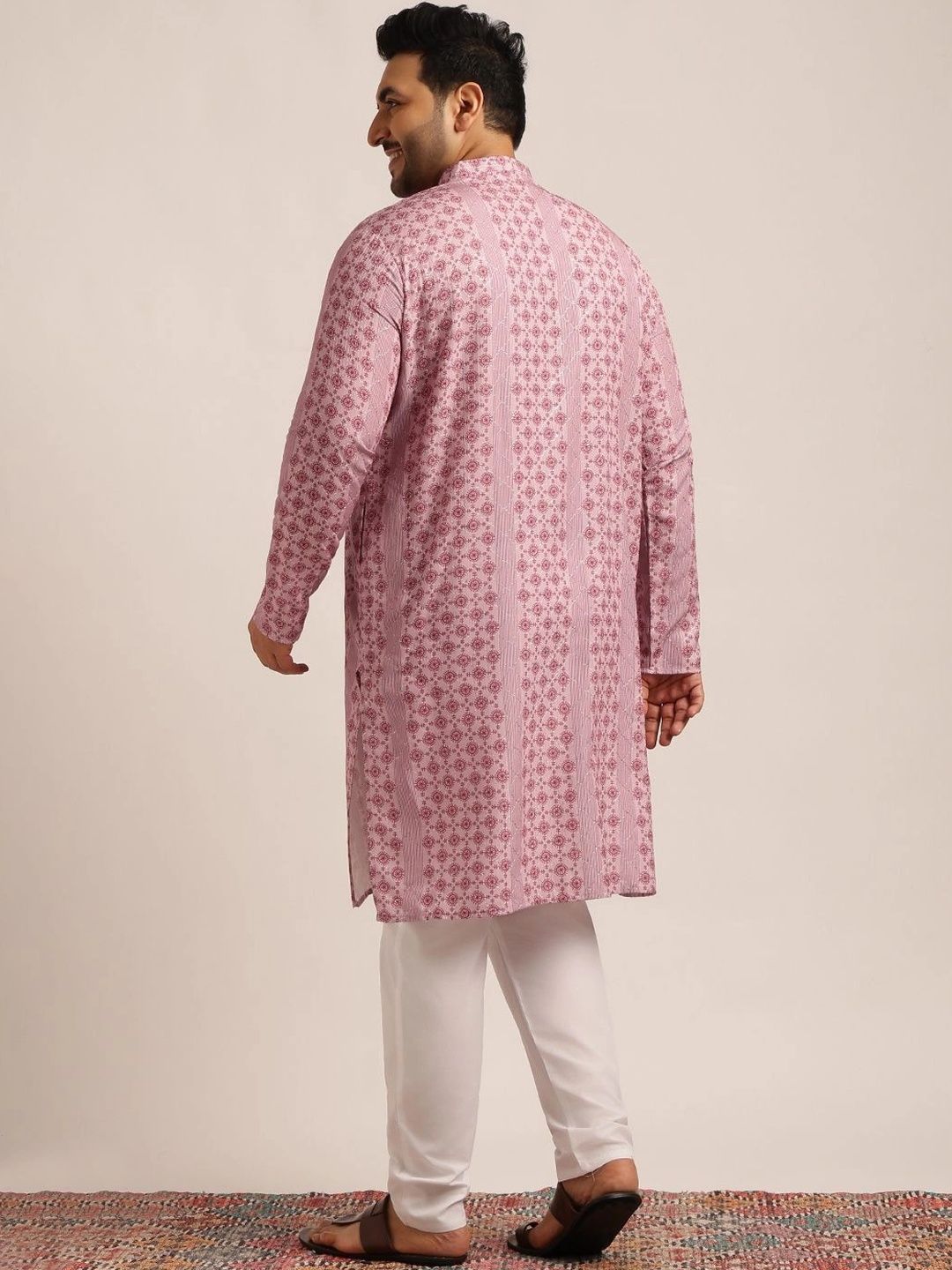 SOJANYA PLUS Lelaki Motif Etnik Cetakan Indie Kurta