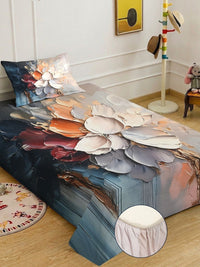 KLOTTHE Floral Dilengkapi 400 TC Single Cadar 7D dengan 1 Sarung Bantal