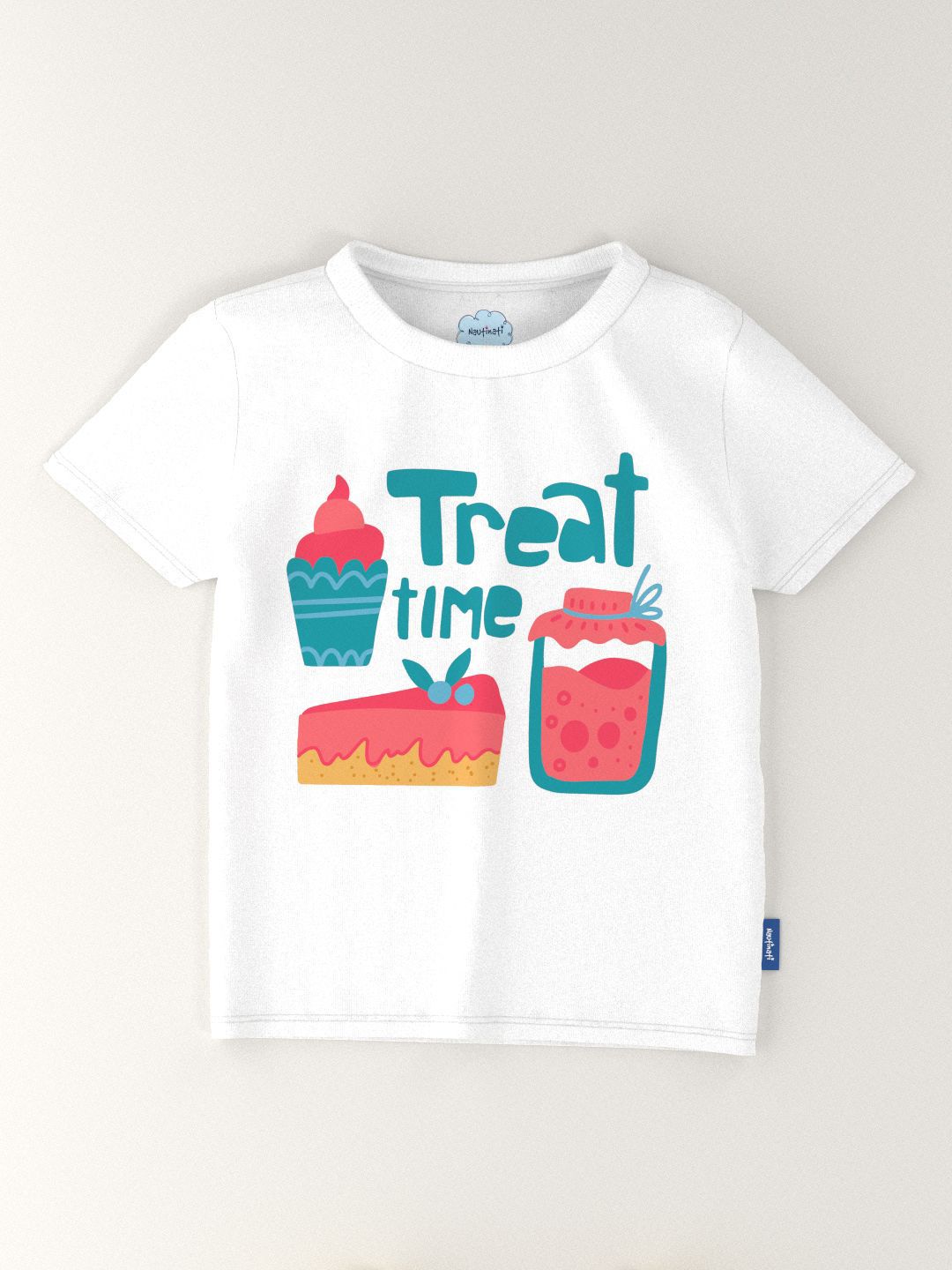 Nauti Nati Everyday Play Girls Pack Of 2 Graphic Printed Antimicrobial Cotton T-Shirts