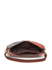 ZOUK Printed Structured Baguette Bag Handbags