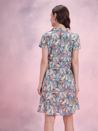 DressBerry Floral Print A-Line Dress