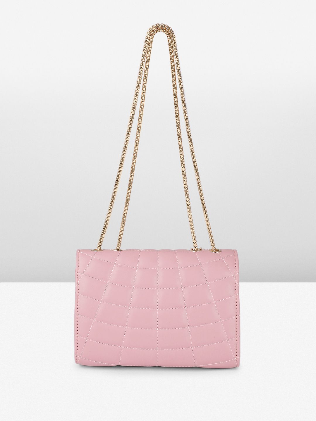 DressBerry Textured Structured Shoulder Bag With Quilted